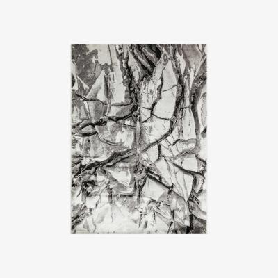 The Rug Seller Blaze BLZ07 Abstract Marble Rugs in Silver Grey