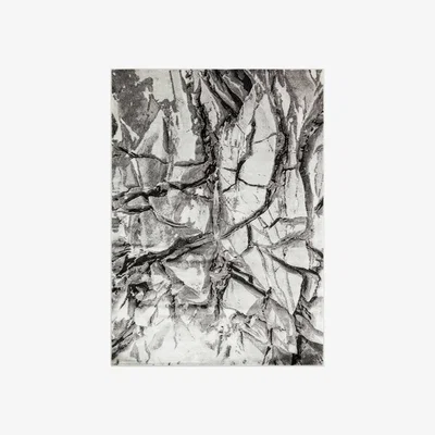 The Rug Seller Blaze BLZ07 Abstract Marble Rugs in Silver Grey