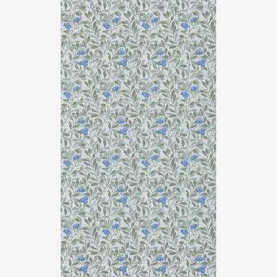 The Rug Seller Arbutus Wallpaper 214721 by Morris & Co in Silver Cobalt Blue&nbsp;Roll
