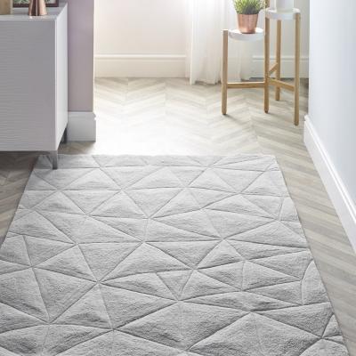 The Rug Seller 3D Triangles Rugs In Grey