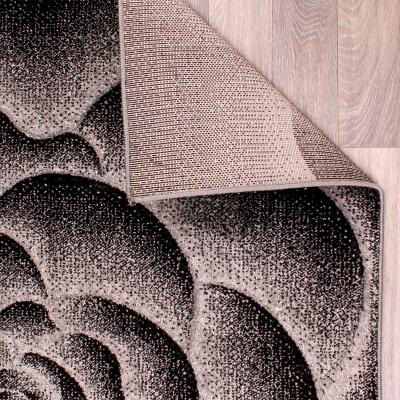 The Rug Seller Sculptured Flower Rugs in Grey