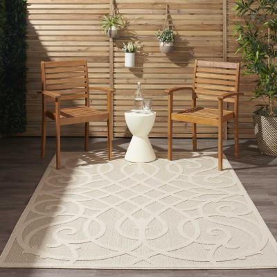 The Rug Seller Cozumel CZM04 Indoor Outdoor Modern Rugs in Cream