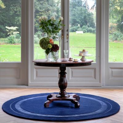 The Rug Seller Redbrook 081808 Circle Rug by Laura Ashley in Midnight Blue&nbsp;150x150cm