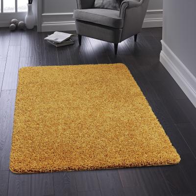 The Rug Seller Buddy Washable Plain Rugs in Ochre Yellow&nbsp;100x150cm