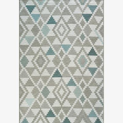 The Rug Seller Brighton Flatweave Indoor Outdoor Rugs 98053 5042 in Grey Blue120x170cm