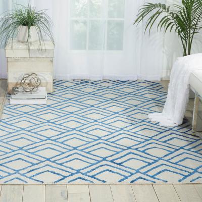 The Rug Seller Strata Rugs STT06 in Ivory and Navy