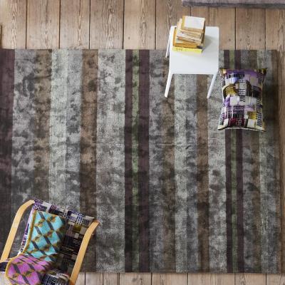 The Rug Seller Tanchoi Rugs in Graphite by Designers Guild