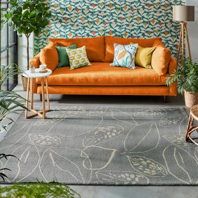 The Rug Seller Orto 125404 Wool Rugs by Scion in Frost Grey200x280cm