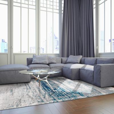 The Rug Seller Louis De Poortere Modern Abstract Mad Men Griff Rug 8421 in Bronx Azurite&nbsp;200x280cm