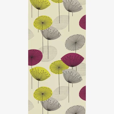 The Rug Seller Dandelion Clocks Wallpaper 102 by Sanderson in Blackcurrant Purple&nbsp;Roll