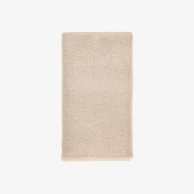 The Rug Seller Moseley Mohair Plain Throw by LuxeTapi in Vanilla White135x190cm