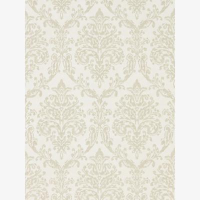 The Rug Seller Riverside Damask Wallpaper 216287 by Sanderson in Oyster Pearl White&nbsp;Roll