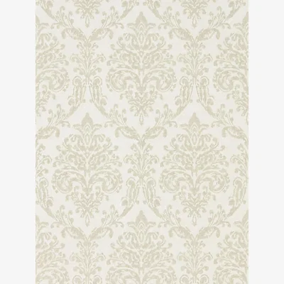 The Rug Seller Riverside Damask Wallpaper 216287 by Sanderson in Oyster Pearl White&nbsp;Roll