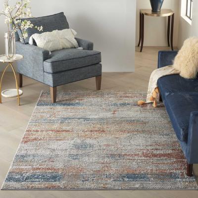 The Rug Seller Rustic Textures RUS11 Abstract Rugs in Multicolour&nbsp;160x221cm