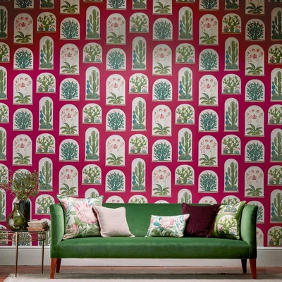 The Rug Seller Terrariums Wallpaper 216657 by Sanderson in Rhodera Multi&nbsp;Roll