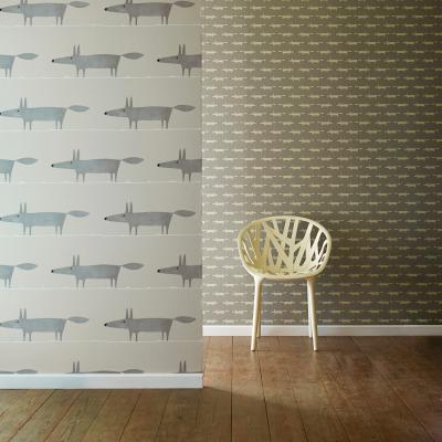 The Rug Seller Mr Fox Wallpaper 110844 by Scion in Silver Grey&nbsp;Roll