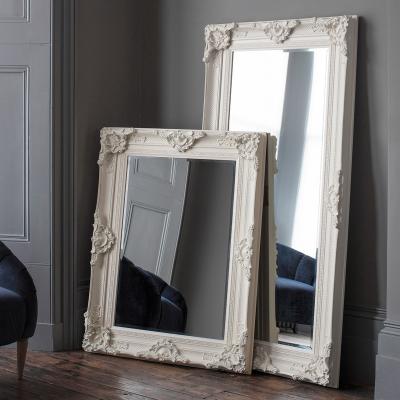 The Rug Seller Luxe Tapi Mia Full Length Antique Leaner Mirror in Cream88x177cm