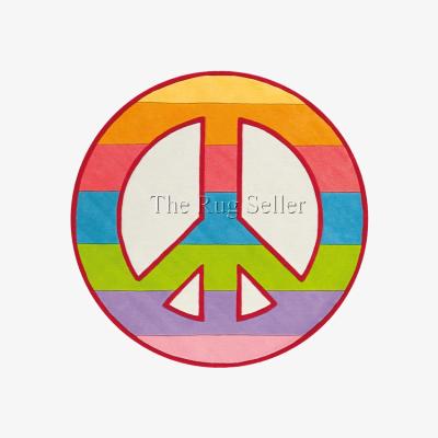 The Rug Seller Peace Symbol Rugs 4125 75 by Arte Espina