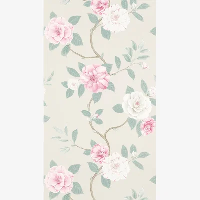 The Rug Seller Christabel Wallpaper 213376 by Sanderson in Rose Pewter Grey&nbsp;Roll
