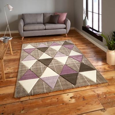 The Rug Seller Brooklyn Rugs 21896 in Beige and Purple