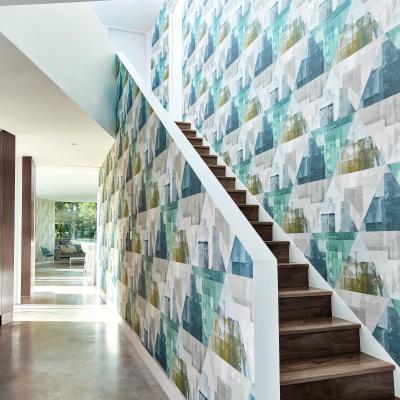 The Rug Seller Geodesic Wallpaper 111700 by Harlequin in Emerald Linden Green&nbsp;Roll