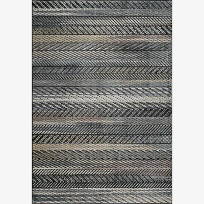 The Rug Seller Canyon Modern Abstract Print Rugs 52050 3535 in Black