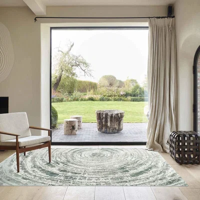 The Rug Seller Quartz Modern Abstract Rugs 83014 4151 in Green160x230cm