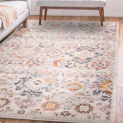 The Rug Seller Flores Mina FR02 Traditional Persian Floral Rugs in Multi