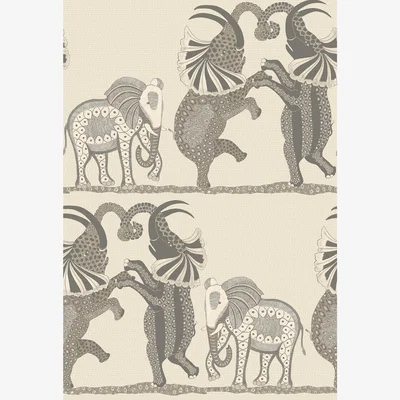 The Rug Seller Safari Dance Wallpaper 8037 by Cole & Son in Stone WhiteRoll