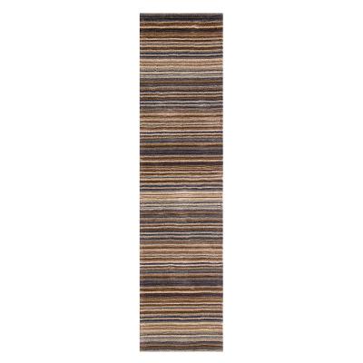 The Rug Seller Carter Modern Stripe Hallway Runner Rugs in Natural&nbsp;60x230cm