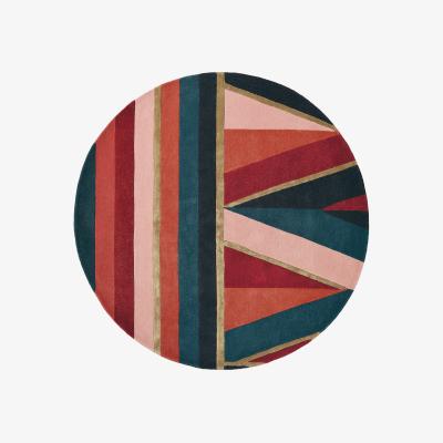 The Rug Seller Sahara Round Rugs 56105 by Ted Baker in Burgundy150x150cm