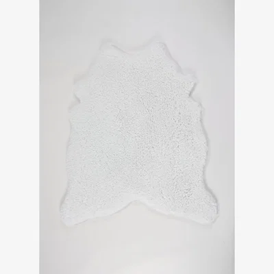 The Rug Seller Peau 100 Bath Mat in White by Designer Abyss & Habidecor&nbsp;95x110cm