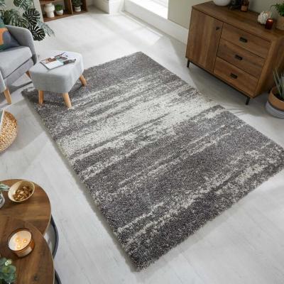 The Rug Seller Dakari Reza Ombre Abstract Rugs in Grey