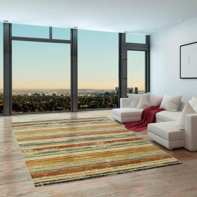 The Rug Seller Woodstock Striped Rugs 32651 6362 in Green Multi&nbsp;160x230cm