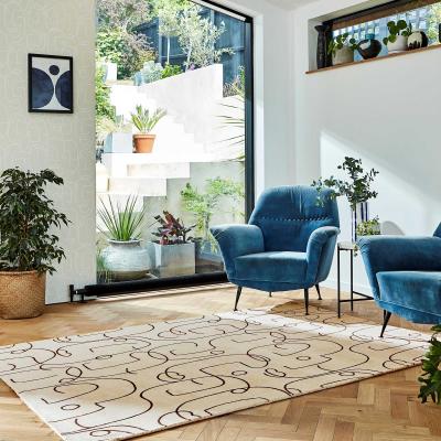 The Rug Seller Epsilon Contemporary Face Wool Rugs by Scion in 023801 Charcoal Grey