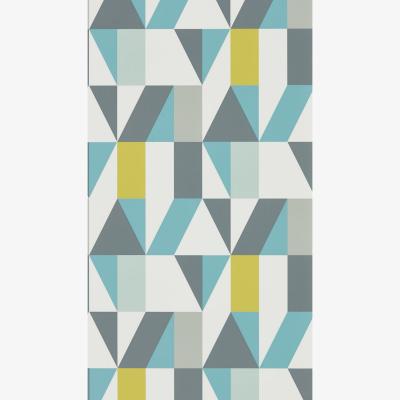 The Rug Seller Nuevo Geometric Wallpaper 111830 by Scion in Marine Midnight Kiwi&nbsp;Roll