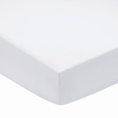 The Rug Seller Plain Dye Fitted Sheet By Bedeck of Belfast in White&nbsp;135x190cm