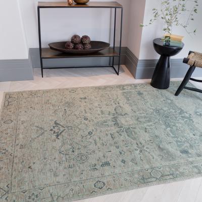 The Rug Seller Kaya Vida KY04 Traditional Persian Floral Rugs in Green