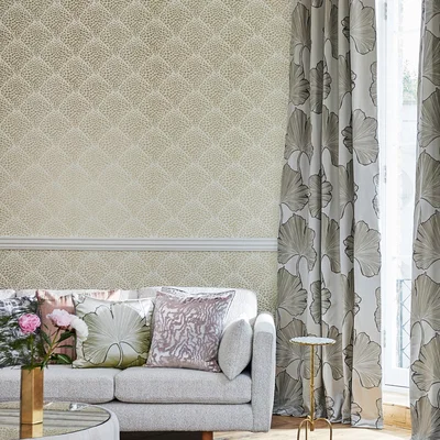 The Rug Seller Charm Wallpaper 111748 by Harlequin in Gold Chiffon&nbsp;Roll