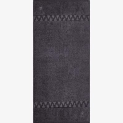 The Rug Seller Kanoko Organic Cotton Towels by Zoffany in Bone Black50x100cm