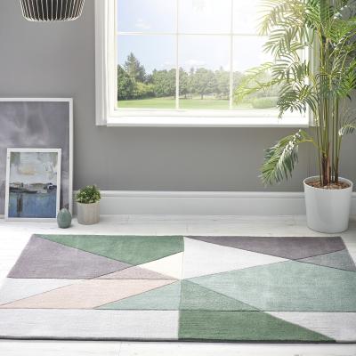 The Rug Seller Trio Modern Geometric Triangle Rugs in Multi Earth&nbsp;120x170cm