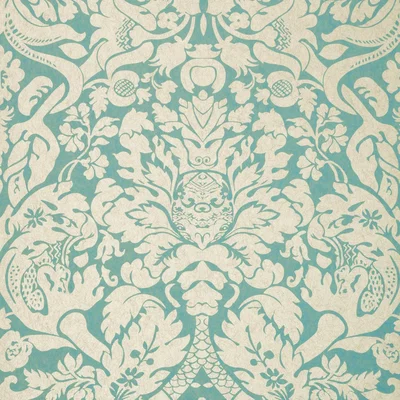 The Rug Seller Valentina Wallpaper W0088 05 by Clarke and Clarke in Mineral&nbsp;Roll