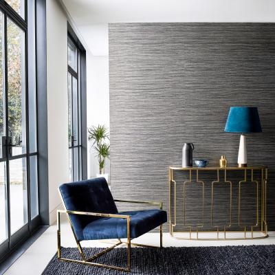 The Rug Seller Lisle Striped Wallpaper 112116 by Harlequin in Carbon Grey&nbsp;Roll