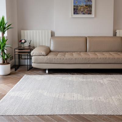 The Rug Seller Onyx ONX08 Abstract Rugs in Silver Beige