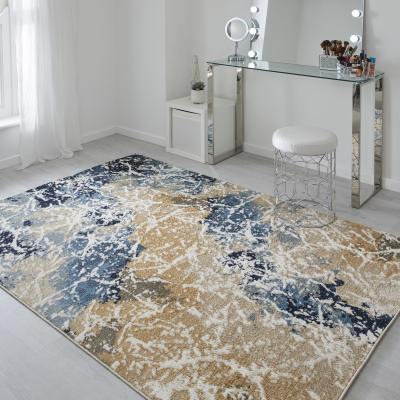 The Rug Seller Zoe 2060 J Rugs in Abstract Distressed Blue Multi&nbsp;120x170cm