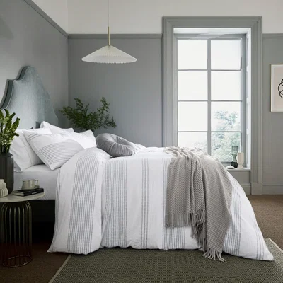 The Rug Seller Serenity Stripe Bedding by Katie Piper in Grey75x50cm