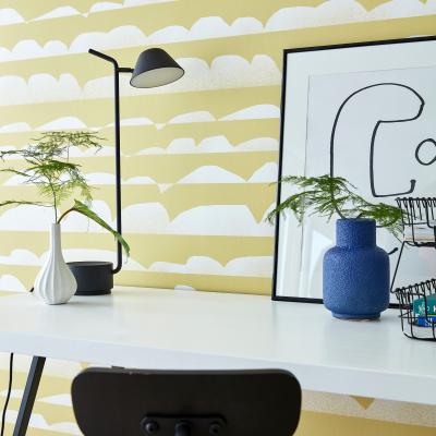 The Rug Seller Haiku Clouds Wallpaper 112012 by Scion in Honey Yellow&nbsp;Roll