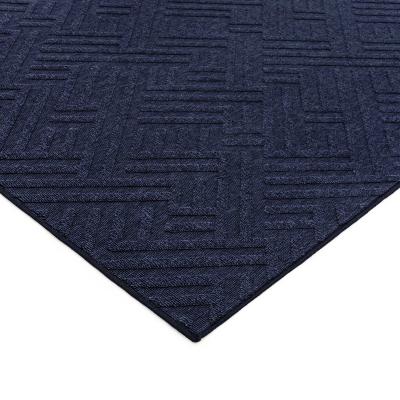 The Rug Seller Antibes Linear Geometric Outdoor Rugs in AN05 Blue