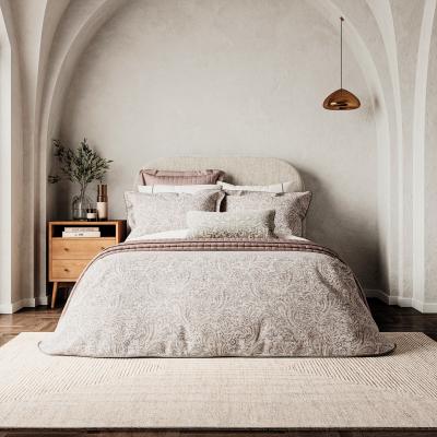 The Rug Seller Avita Paisley Bedding by Bedeck of Belfast in Tuberose Silver Grey&nbsp;220x260cm