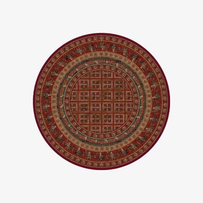 The Rug Seller Kashqai Traditional Persian Circle Rugs 4301 300 in Red&nbsp;160x160cm